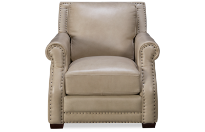 Everly Leather Chair with Nailhead