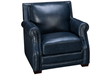 Everly Leather Chair with Nailhead