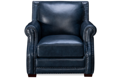 Everly Leather Chair with Nailhead