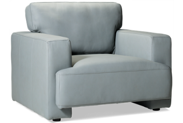 Tribeca Leather Chair - Chic Contemporary Design - High Resiliency Foam Cushions - Top Grain Leather
