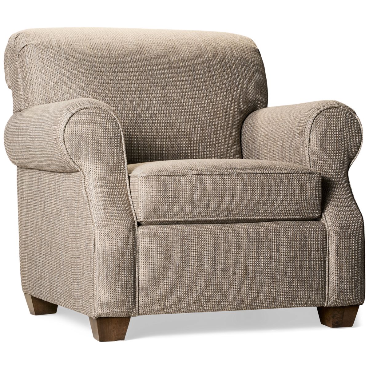 Kincaid Lynchburg Armchair - Plush Back Cushion - Traditional Rolled Arms - Extra Firm Seat Cushion - Durable Olefin Cover