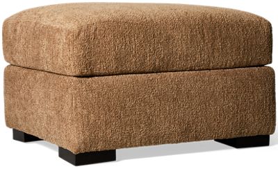 Rosie Ottoman - Plush Fabric Upholstery - Transitional Style - Durable Construction