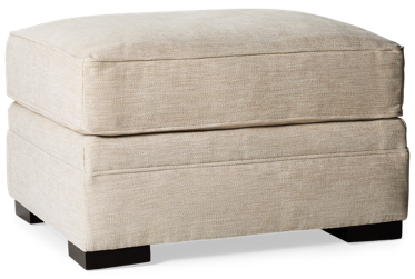 Choices Ottoman - Plush Fabric Upholstery - Transitional Style