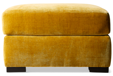 Daisy Upholstered Ottoman - Soft Chenille Fabric - Contemporary Style