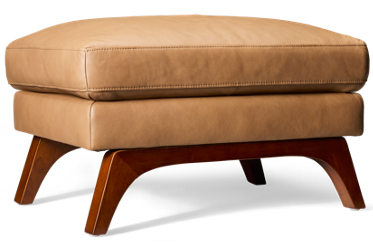 Eastside Leather Ottoman