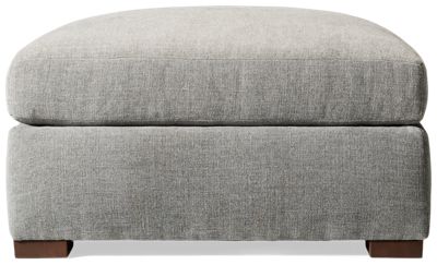 Asher Ottoman - Elegant Square Design - Soft Durable Fabric - Plush Top - Functional and Stylish