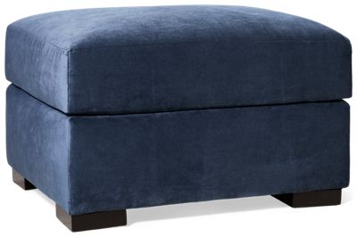 Lily Ottoman - Luxurious Chenille Polyester - Sturdy Block Feet - Plush Rectangular Top - Ultimate Comfort