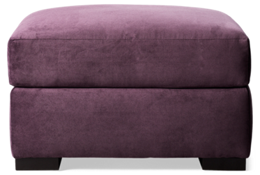Lily Ottoman - Luxurious Chenille Polyester - Sturdy Block Feet - Plush Rectangular Top - Ultimate Comfort