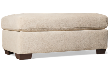 Patagonia Ottoman - Cozy Contemporary Style - Velvety Soft Upholstery - Cushy Rectangular Top - Modern Block Feet