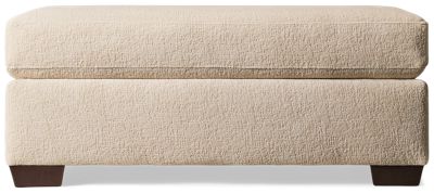 Patagonia Ottoman - Cozy Contemporary Style - Velvety Soft Upholstery - Cushy Rectangular Top - Modern Block Feet