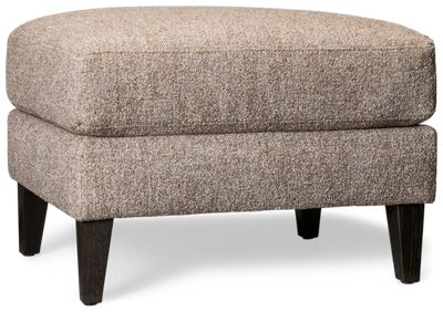 Design Lab Ottoman - Soft Textured Upholstery - Stylish Rectangular Design - Cushioned Top - Tapered Legs