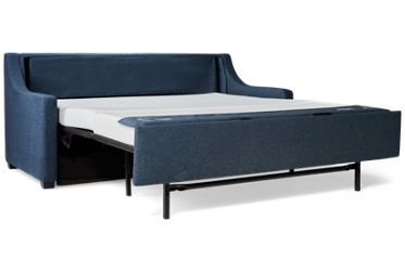 Comfort Perry Queen Plus Sleeper Sofa - Cooling Gel Mattress - Eco-Friendly Crypton Fabric - Modern Narrow Track Arms - Plush Down Cushions