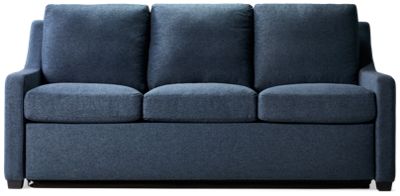 Comfort Perry Queen Plus Sleeper Sofa - Cooling Gel Mattress - Eco-Friendly Crypton Fabric - Modern Narrow Track Arms - Plush Down Cushions