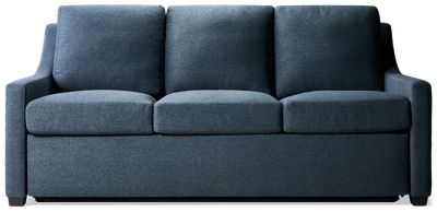 Comfort Perry Queen Plus Sleeper Sofa - Tempur-Pedic® Mattress - Modern Track Arms - Eco-Friendly Crypton Fabric - Plush Down Cushions