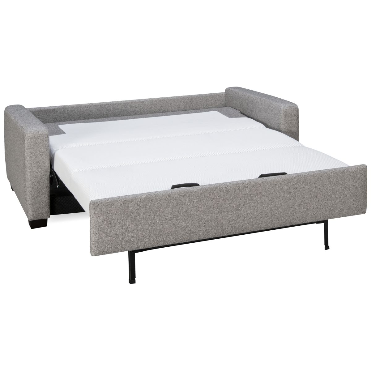 American Leather Lyons Silver Queen Sleeper Sofa - Soft Polyester Fabric - Narrow Track Arms - Gel Mattress for Restful Sleep