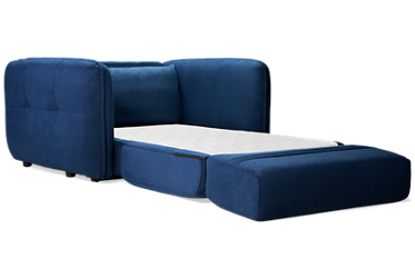 Catnap Nv Twin Futon Sleeper Chair - Soft Polyester Fabric - Rounded Arms with Center Welt Trim - Convertible Floor Futon Twin Sleeper