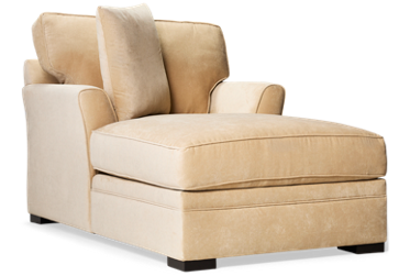 Choices Chaise Lounge - Transitional Style - Flared Arms - Plush Toss Pillow - Cozy Chaise Lounge
