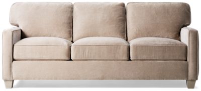 Cardiff Sofa - Soft Upholstery - Three Coordinating Toss Pillows - Plush Comfort
