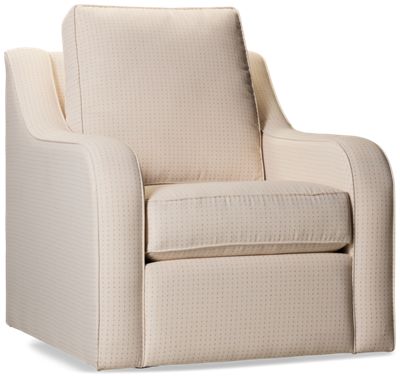 Jupiter Swivel Chair - Easy Care Sunbrella Fabric - Sloped Track Arms - Plush Seating