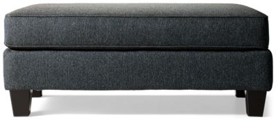 Truth Cocktail Ottoman - Transitional Style - Spacious Rectangular Top - Tapered Square Legs - Durable Upholstery