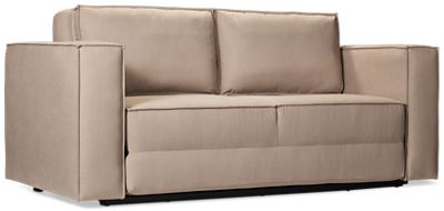 Doze Off Queen Sleeper Sofa - Transitional Style - Floor Futon-Style Queen Sleeper - Cozy Mattress
