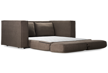 Doze Off Queen Sleeper Sofa - Transitional Style - Floor Futon-Style Queen Sleeper - Cozy Mattress