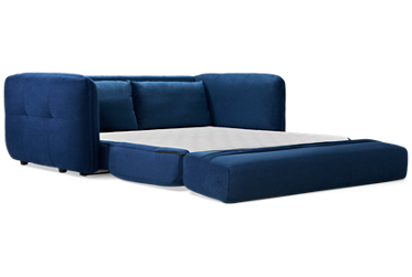 Catnap Queen Futon Sleeper Sofa - Rounded Arms with Center Welt Trim - Cozy Queen-Size Mattress