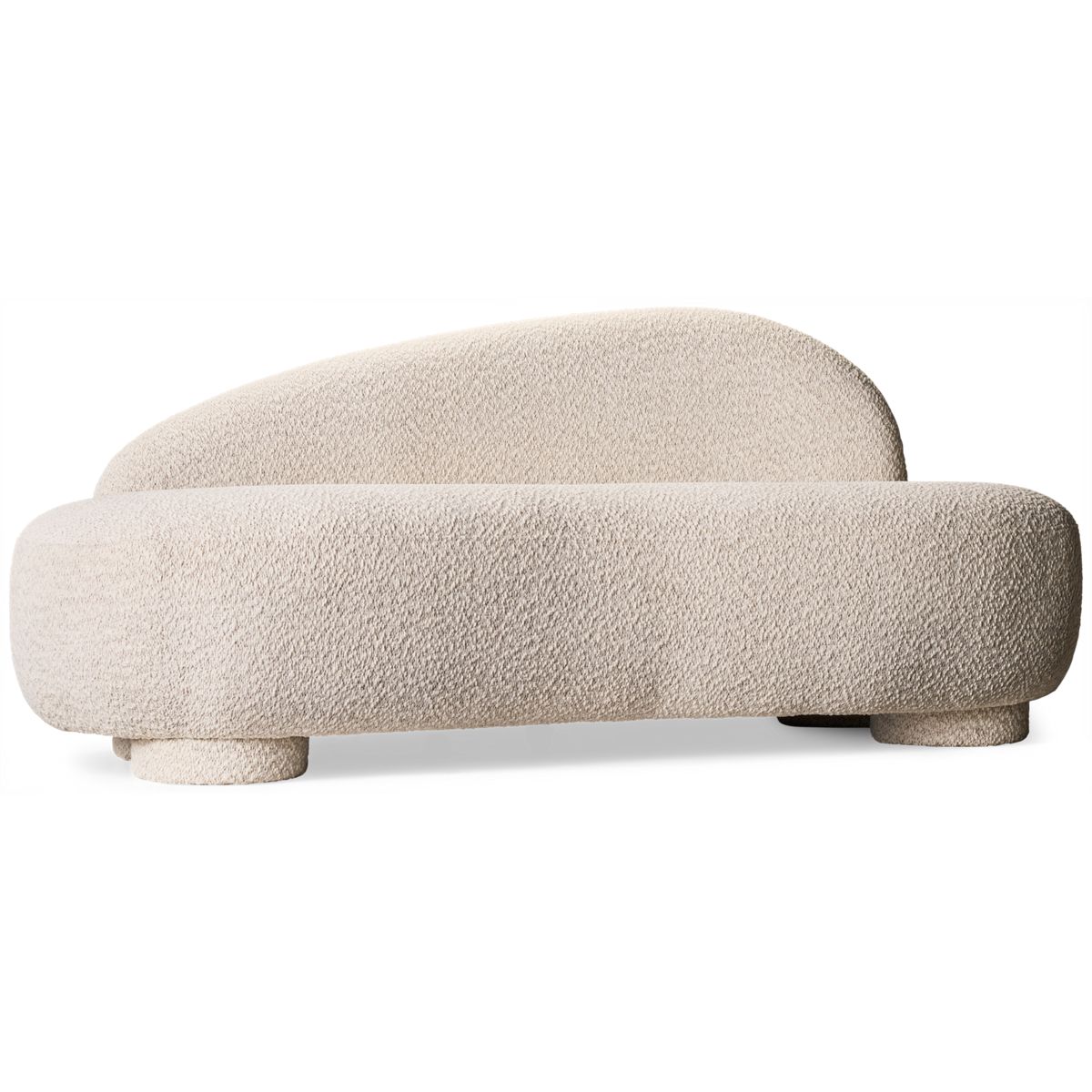 Kuka Furniture Cannes Right Side Facing Chaise Lounge - Art Deco Inspired - Elegant Curves - Soft Upholstery - Cushioned Comfort (L13859500)