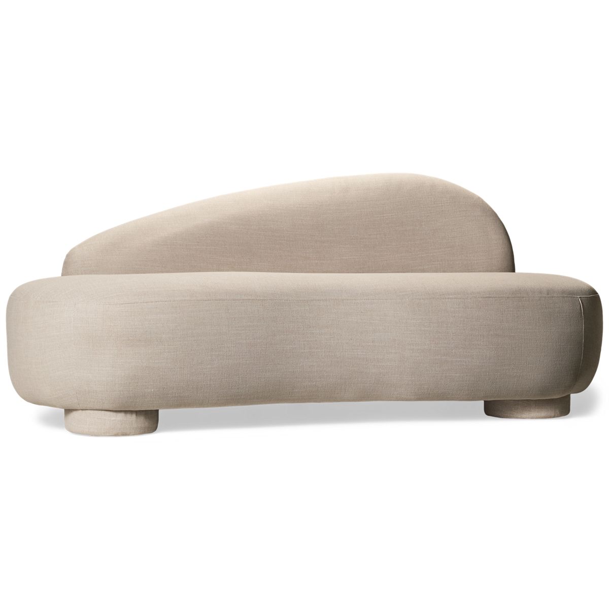 Kuka Furniture Cannes Right Side Facing Chaise Lounge - Art Deco Inspired - Elegant Curves - Soft Upholstery - Cushioned Comfort (L13859502)