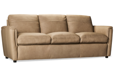 Quincy Leather Sofa - Top Grain Leather - High-Resiliency Foam Cushions - Plush Pillow Backs