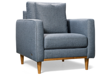 Stonehaven Chair - Durable Polyester Fabric - Slim Track Arms - Wooden Base - Pocket Coil Comfort