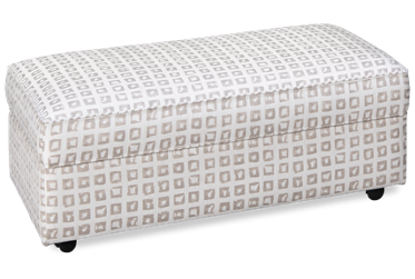 Tight Back Storage Ottoman Coffee Table - Hinged Top - Ample Storage - 2 Coordinating Toss Pillows - Convenient Casters