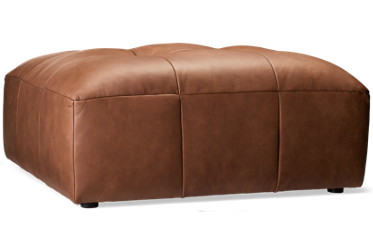Bree Leather Bumper Ottoman