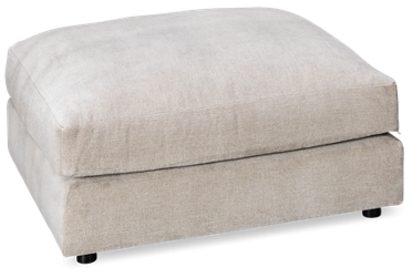Hudson Ottoman Coffee Table - Sleek Square Silhouette - Stylish Cylindrical Legs - Luxuriously Soft Upholstery