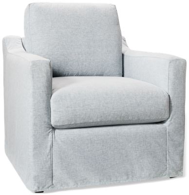 Wellfleet Chair - Soft Polyester Fabric Slipcover - Plush Cushion - Track Arms - Coastal Charm