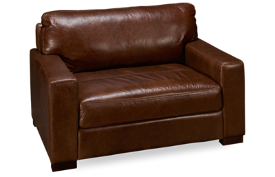 Soft Line Pista Leather Chair & 1/2