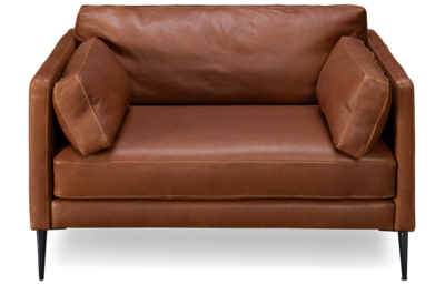 Daniel Leather Chair & 1/2