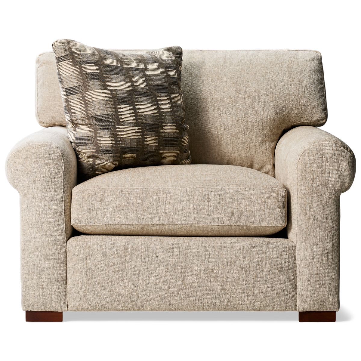 Kincaid Comfort Chair & 1/2 - Durable Upholstery - Plush Comfort Cushions - Coordinating Toss Pillow - Transitional