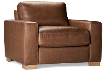 Declan Leather Chair & 1/2