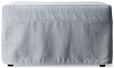 Catalina Cocktail Ottoman - Soft Fabric - Skirted Slipcover - Cushioned Top - Relaxing Comfort
