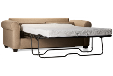 Overnight Full Sleeper Sofa - Classic Rolled Arms - Memory Foam Mattress