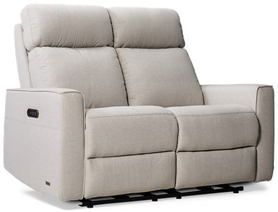 Urban Flow Dual Power Loveseat Recliner - Performance Fabric - Tilt Power Headrest - USB Charging