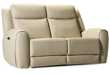 Bronco Leather Dual Power Loveseat Recliner