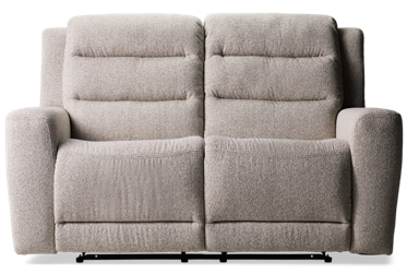 Avenida Loveseat Recliner - Soft Textured Chenille Upholstery - Track Arms - Channel Tufted Backs - Easy Manual Recline - Comfortable Bucket Seats