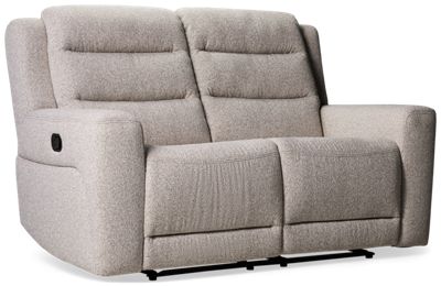 Avenida Loveseat Recliner - Soft Textured Chenille Upholstery - Track Arms - Channel Tufted Backs - Easy Manual Recline - Comfortable Bucket Seats