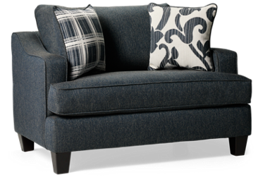 Truth Chair & 1/2 - Transitional Design - Plush Back And Seat Cushions - Sloped Track Arms - Includes Two Patterned Toss Pillows