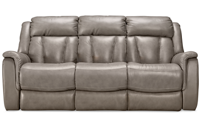 Roswell Leather Dual Power Sofa Recliner with Tilt Headrest