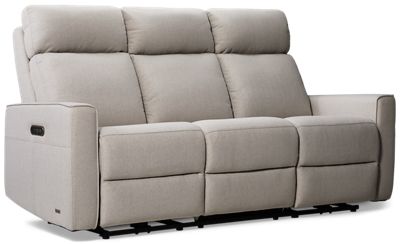 Urban Flow Dual Power Sofa Recliner - Tilt Power Headrest - Performance Fabric - USB Charging