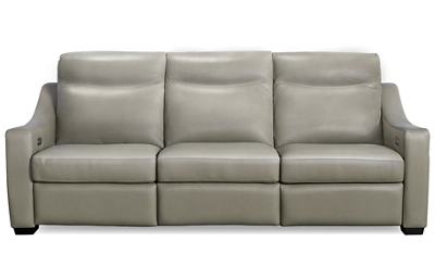 A Series Leather Dual Power Sofa Recliner with Tilt Headrest