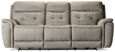 Wyoming Dual Power Sofa Recliner - Tilt Power Headrest - Soft Performance Fabric